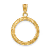 14k Yellow Gold coin bezel for Australian $15 Lunar Series 3 — additional image