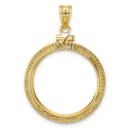 14k Yellow Gold coin bezel for US $25 American Eagle Platinum — additional image