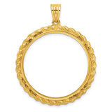14k Yellow Gold coin bezel for Australian $100 Kangaroo Series 1 — additional image