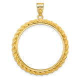 14k Yellow Gold coin bezel for Australian $100 Koala — additional image