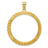 14k Yellow Gold coin bezel for Australian $100 Lunar Series 3 — additional image