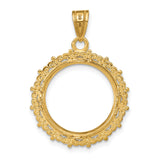 14k Yellow Gold coin bezel for Australian $15 Kangaroo — additional image