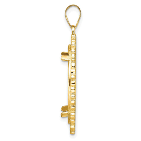 14k Yellow Gold coin bezel for US $25 American Eagle Platinum — alternate view