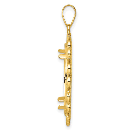 14k Yellow Gold coin bezel for US $25 American Eagle Platinum — alternate view