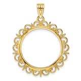 14k Yellow Gold coin bezel for US $25 American Eagle Platinum — additional image