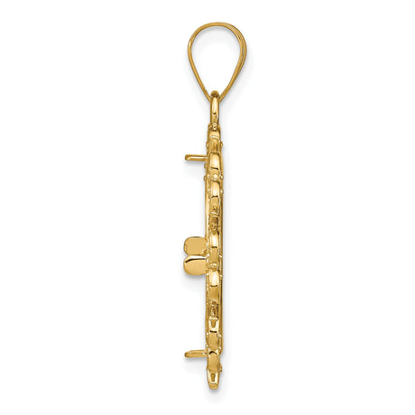 14k Yellow Gold coin bezel for Australian $15 Lunar Series 3 — alternate view