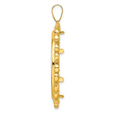 14k Yellow Gold coin bezel for Isle of Man 1 Crown Cat — alternate view