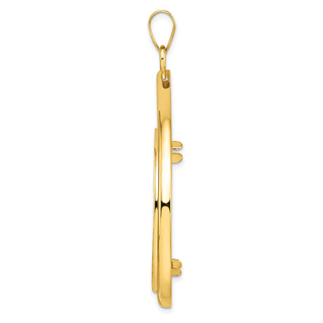 14k Yellow Gold coin bezel for US $100 American Eagle Platinum — alternate view