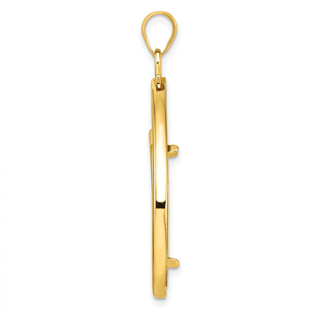 14k Yellow Gold coin bezel for US $25 American Eagle Platinum — alternate view