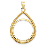 14k Yellow Gold coin bezel for US $25 American Eagle Platinum — additional image