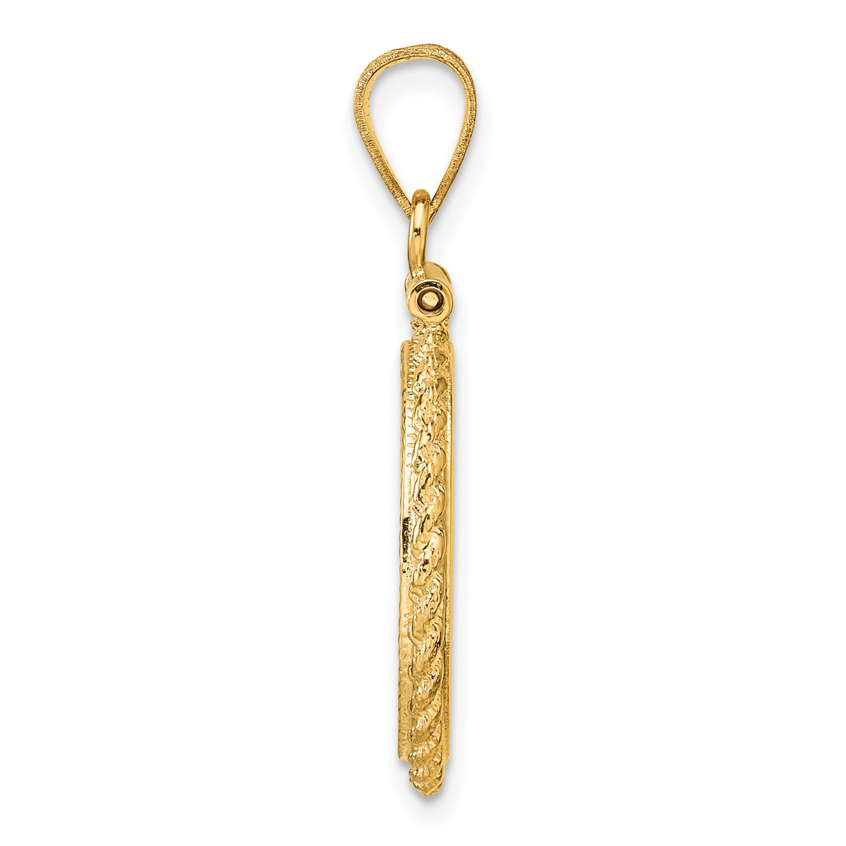 14k Yellow Gold coin bezel for Australian $15 Kangaroo — alternate view