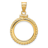 14k Yellow Gold coin bezel for Australian $15 Kangaroo — additional image