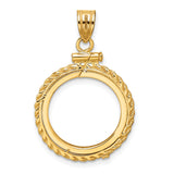 14k Yellow Gold coin bezel for Australian $15 Kangaroo — additional image