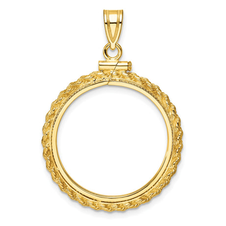 14k Yellow Gold coin bezel for US $25 American Eagle Platinum — additional image