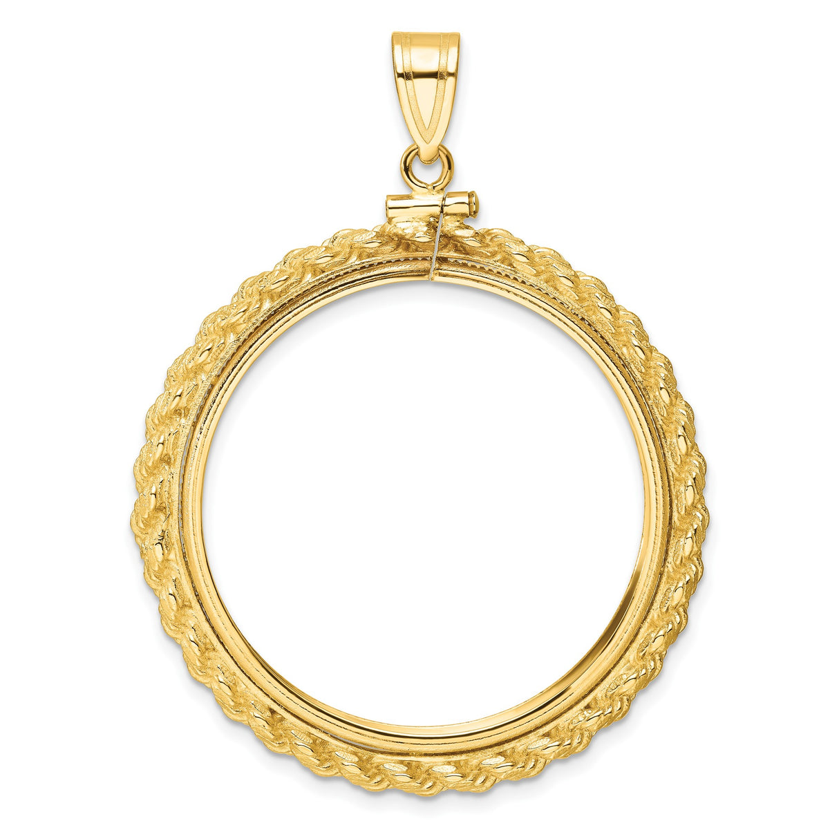 14k Yellow Gold coin bezel for Australian $100 Lunar Series 3 — additional image