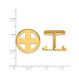 19.5 mm 14k Yellow Gold coin bezel cuff links — alternate view