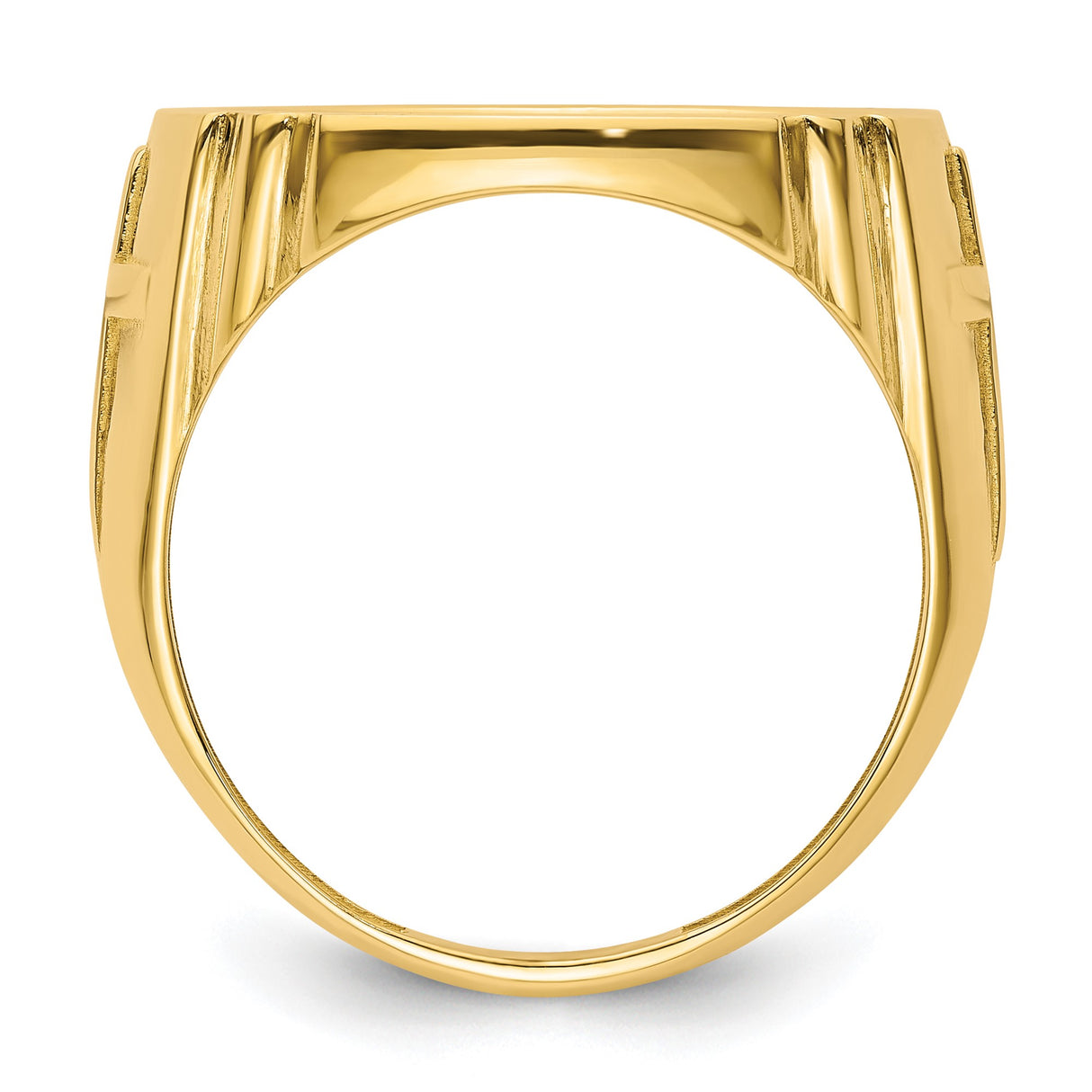 14k Yellow Gold coin bezel for Australian $15 Kangaroo — alternate view