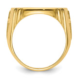 14k Yellow Gold coin bezel for Australian $15 Kangaroo — alternate view