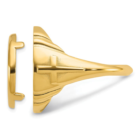 14k Yellow Gold coin bezel for Australian $15 Kangaroo — additional image