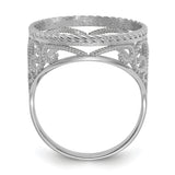 14k White Gold coin bezel for Australian $15 Lunar Series 3 — alternate view