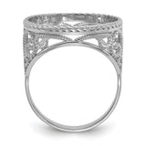 14k White Gold coin bezel for Australian $15 Lunar Series 3 — alternate view