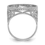 14k White Gold coin bezel for Australian $15 Koala — alternate view