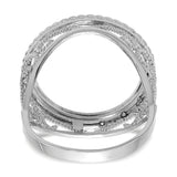 Australian 1/10 oz Gold Lunar $15 Coin Series 3 Coin Bezel Ring Prong Set Diamond-Cut Twisted Wire Scroll in 14k White Gold