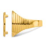 Australian 1/10 oz Gold Koala $15 Coin Bezel Ring Prong Set Mens Ribbed Edge in 10k Yellow Gold