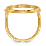 14k Yellow Gold coin bezel for Australian $15 Kangaroo — alternate view