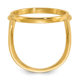 14k Yellow Gold coin bezel for Australian $15 Koala — alternate view