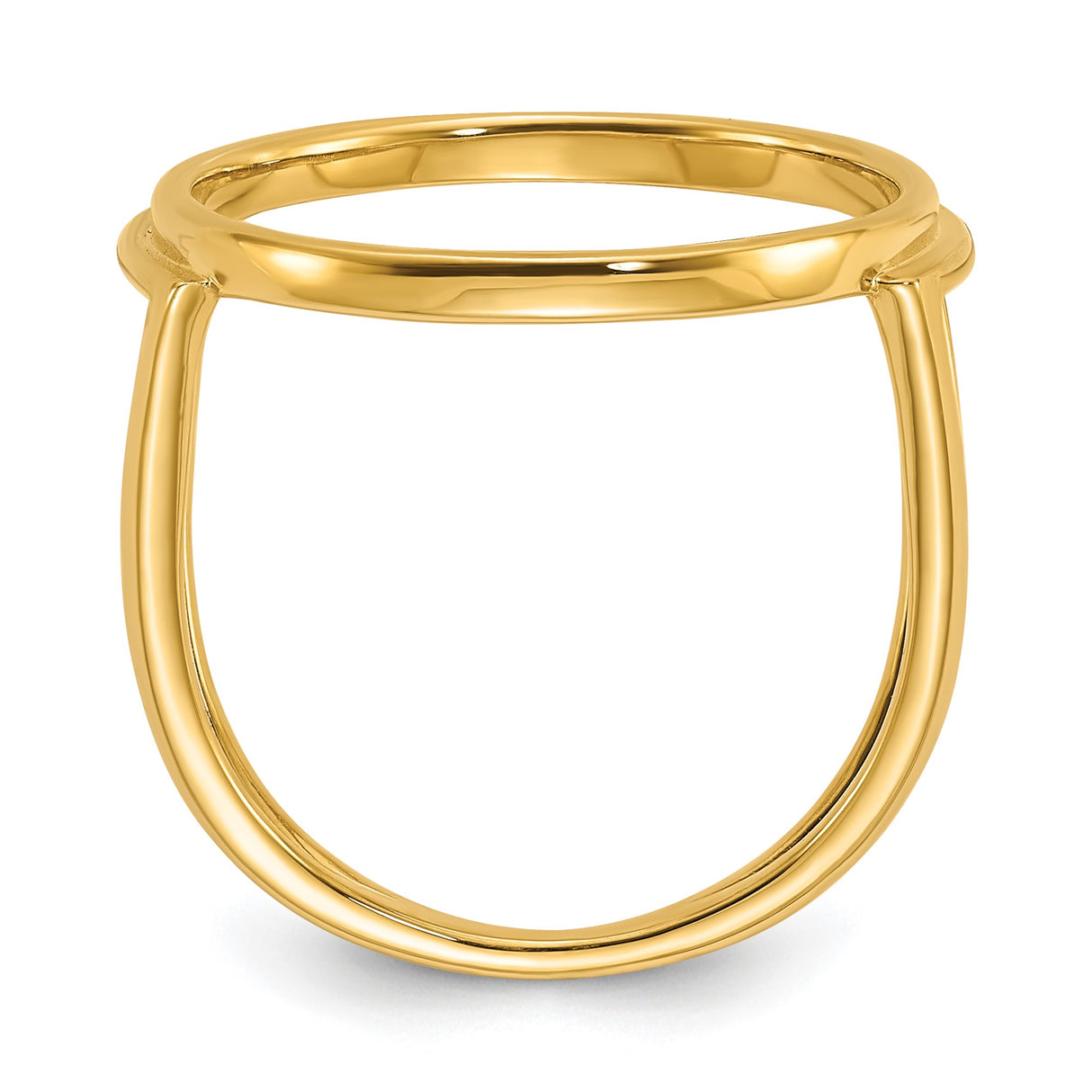 14k Yellow Gold coin bezel for Australian $15 Lunar Series 3 — alternate view