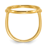 14k Yellow Gold coin bezel for Australian $15 Lunar Series 3 — alternate view