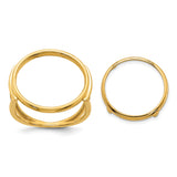 Australian 1/10 oz Gold Lunar $15 Coin Series 3 Coin Bezel Ring Prong Set Diamond-Cut in 14k Yellow Gold