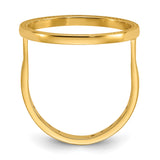 14k Yellow Gold coin bezel for Australian $15 Kangaroo — alternate view