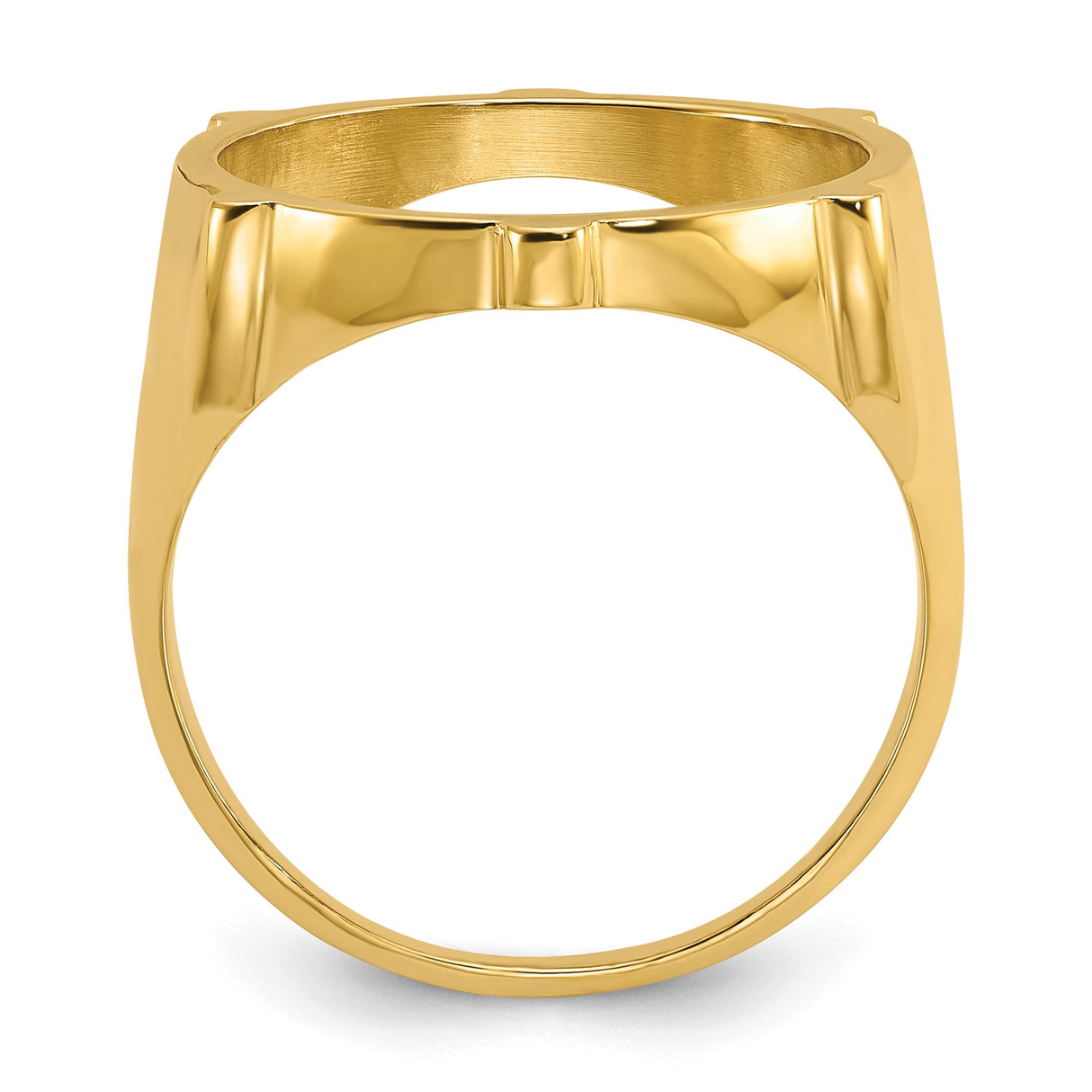 14k Yellow Gold coin bezel for Australian $15 Kangaroo — alternate view