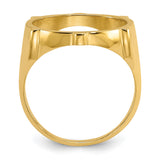 14k Yellow Gold coin bezel for Australian $15 Kangaroo — alternate view