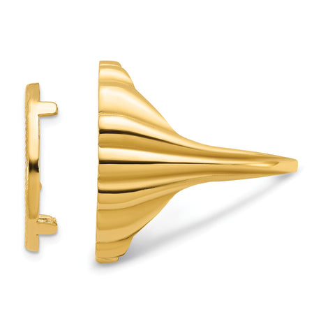 10k Yellow Gold coin bezel for Australian $15 Kangaroo — alternate view