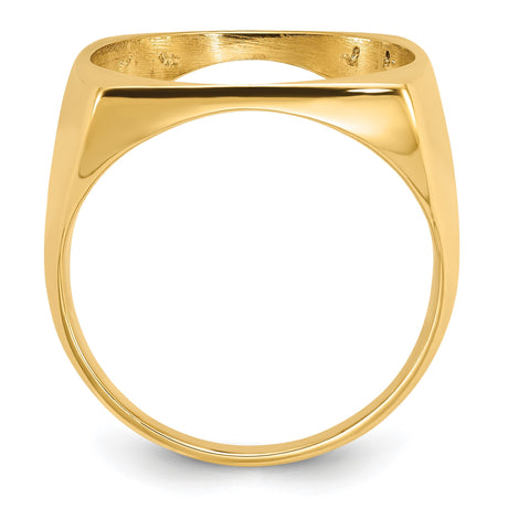 10k Yellow Gold coin bezel for Australian $15 Lunar Series 3 — alternate view