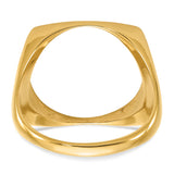 Australian 1/10 oz Gold Lunar $15 Coin Series 3 Coin Bezel Ring Prong Set Mens Diamond-cut Square Shaped in 10k Yellow Gold