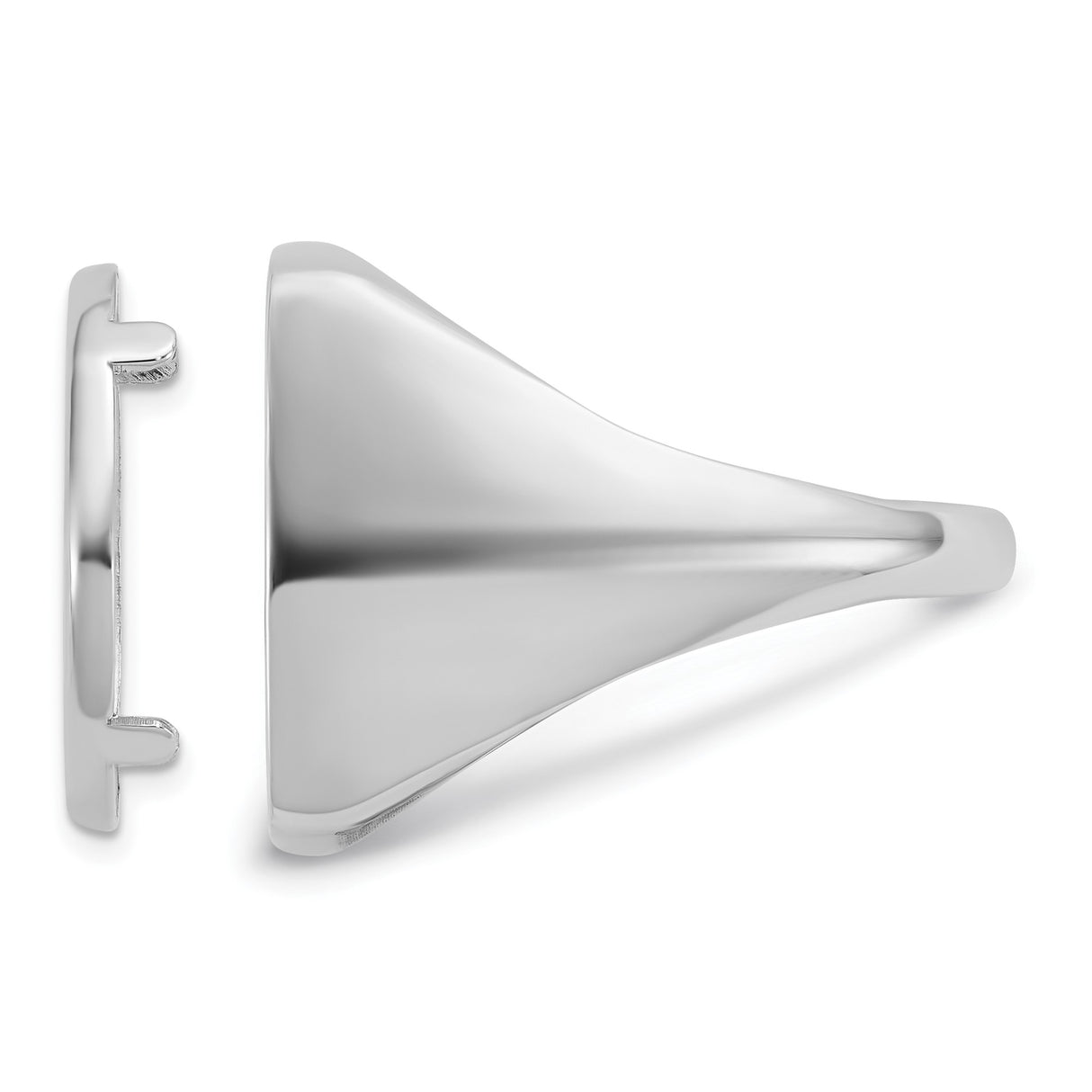 Australian 1/10 oz Gold Koala $15 Coin Bezel Ring Prong Set Mens Square Shaped in 14k White Gold