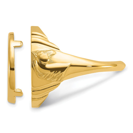 14k Yellow Gold coin bezel for Australian $15 Lunar Series 3 — additional image