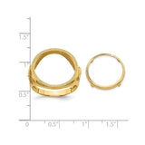 Australian 1/10 oz Gold Lunar $15 Coin Series 3 Coin Bezel Ring Prong Set Mens Diamond-cut Eagle Sides in 10k Yellow Gold