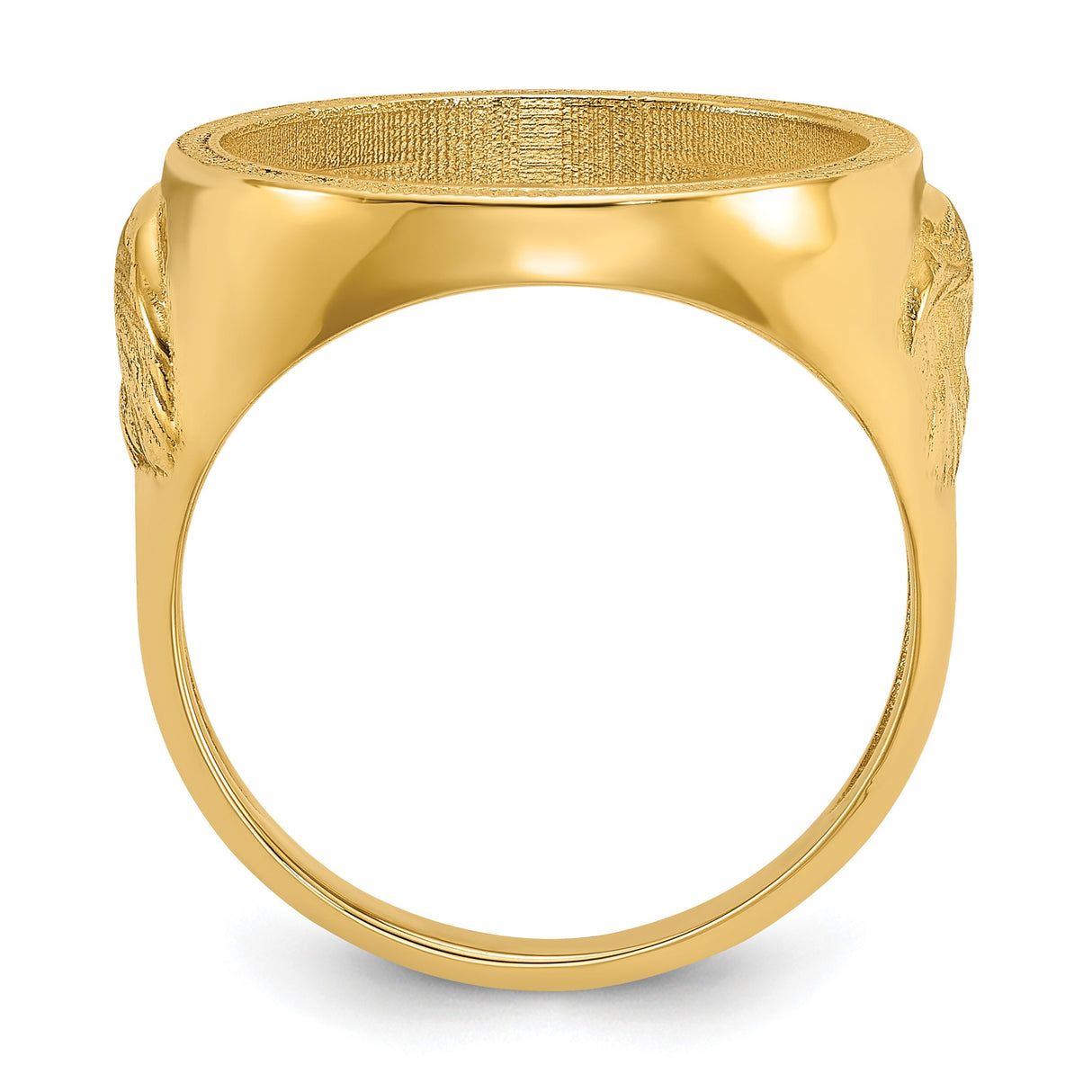 14k Yellow Gold coin bezel for Australian $15 Lunar Series 3 — alternate view