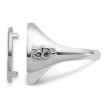 Australian 1/10 oz Gold Koala $15 Coin Bezel Ring Prong Set Mens Diamond-cut Masonic Sides in 14k White Gold