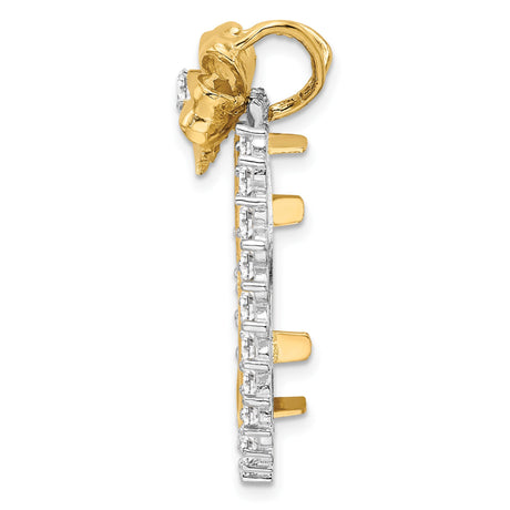 14k Multi-Tone Gold coin bezel for Australian $25 Lunar Series 1 — alternate view