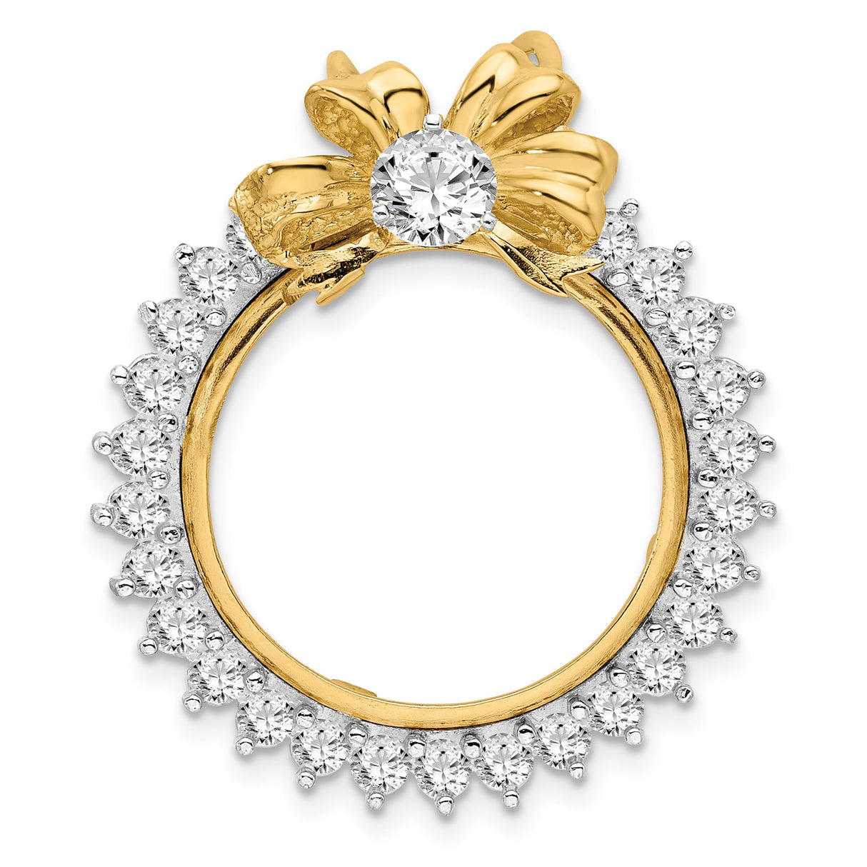 14k Multi-Tone Gold coin bezel for Australian $25 Lunar Series 1