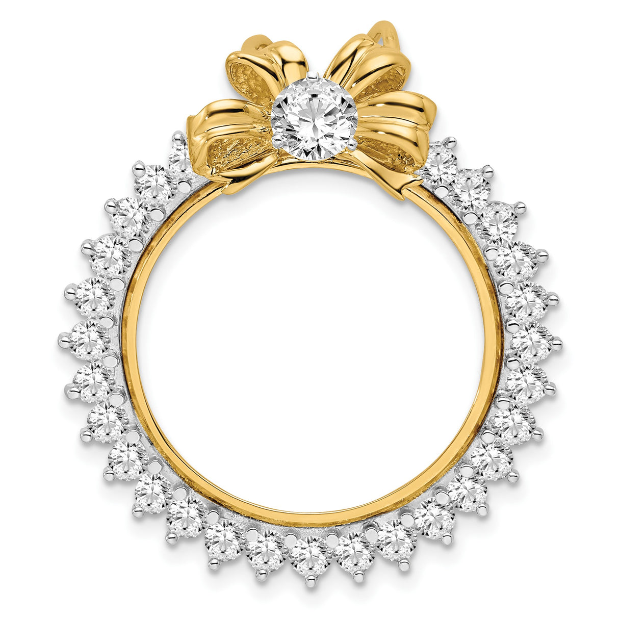 14k Multi-Tone Gold coin bezel for US $25 American Eagle Platinum