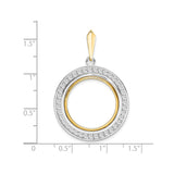 14k Multi-Tone Gold coin bezel for Australian $25 Lunar Series 1 — size reference (ruler)