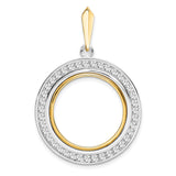 14k Multi-Tone Gold coin bezel for UK £25 Britannia