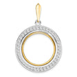 14k Multi-Tone Gold coin bezel for Australian $25 Lunar Series 1